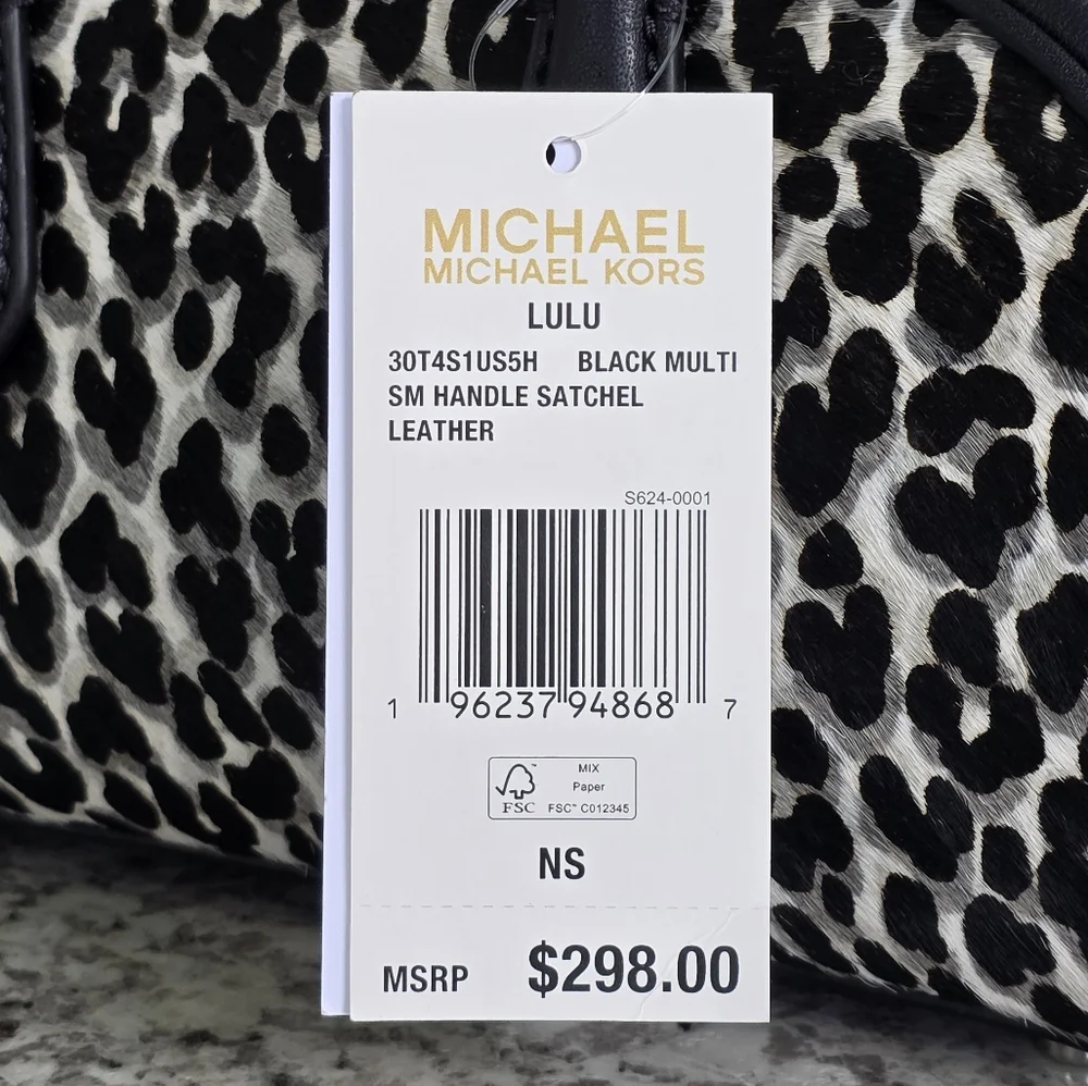 Michael Kors LuLu Small Leopard Satchel - Picture 8 of 13